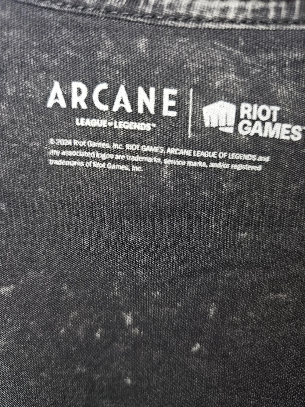 Arcane Acid Wash Black Short Sleeve Tee with Monkey Trap Graphic